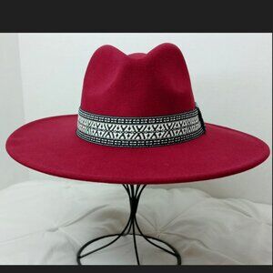 Burgundy Brim Hat